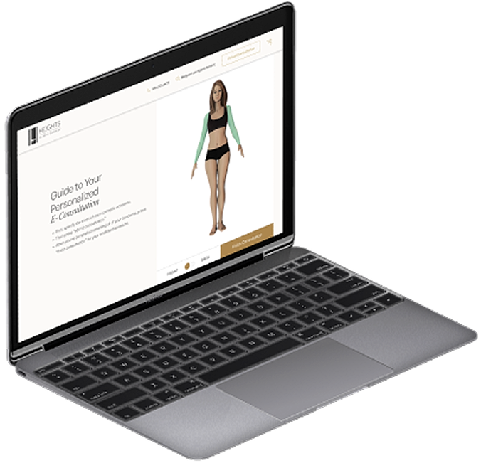 virtual consultation tool on a laptop