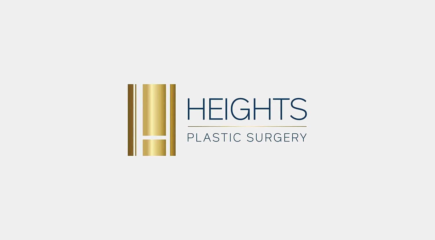 Heights Plastic Surgery logo and play button.
